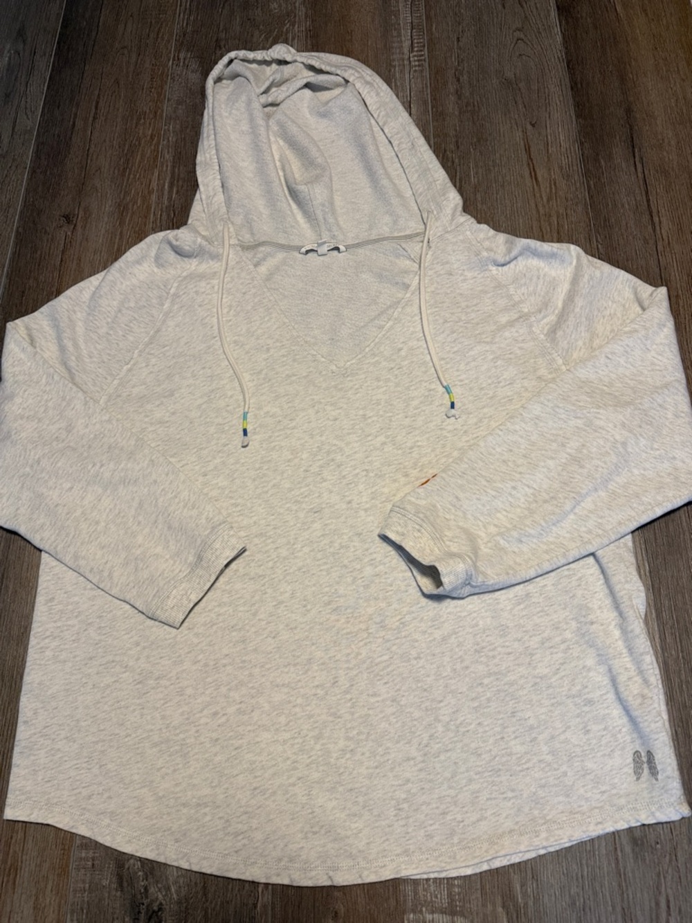 Victoria's Secret Light Gray V-Neck Hooded Sweater